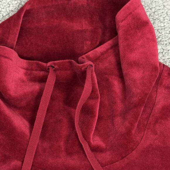 pureJill Velvet Velour Top Sz XL petite Turtleneck Crimson Red Pima Cotton Blend - Picture 13 of 14